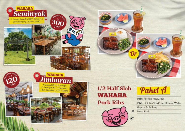 Pre-order Wahaha Pork Ribs Bali Package 2026 Ultimate Ribs