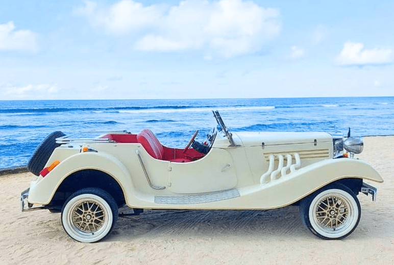 Bali vintage car rental with driver price VW Safari Cabriolet