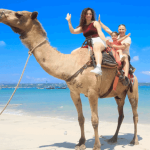 Bali camel riding package price Kelan Beach sunset