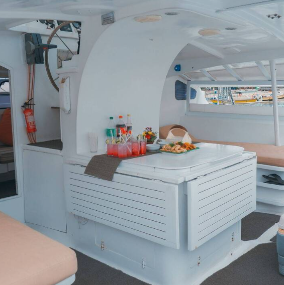 Book Aneecha luxury yacht sharing trip Bali sunset party on deck