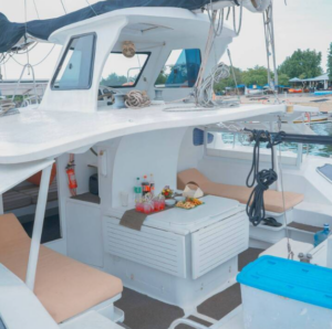 Book Aneecha luxury yacht sharing trip Bali sunset party on deck