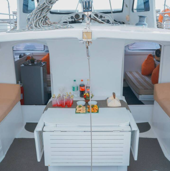 Book Aneecha luxury yacht sharing trip Bali sunset party on deck