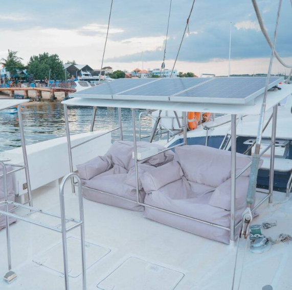 Book Aneecha luxury yacht sharing trip Bali sunset party on deck