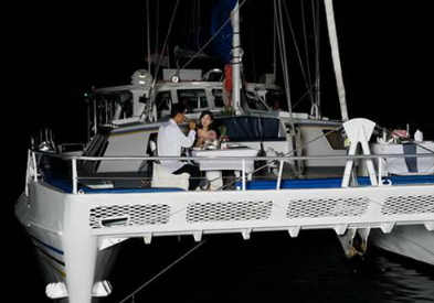 Book Aristocat Evening Dinner Cruise Bali online luxury sailing catamaran