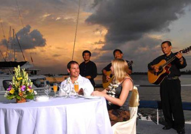 Book Aristocat Evening Dinner Cruise Bali online luxury sailing catamaran
