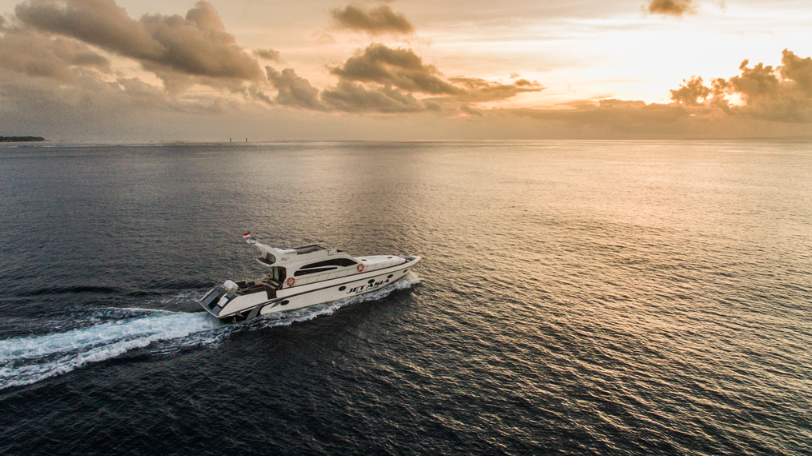 Book Jet Asia Bali Sunset Dinner Open Trip tickets yacht view