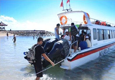 Book Marlin Fast Cruise Sanur to Mushroom Bay - 20 Minute Crossing