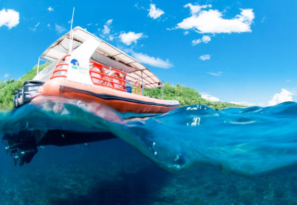 Book Nusa Penida Adventure Cruise Bali Hai online Ocean Rafting vessel