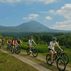 Kintamani downhill cycling tour price volcano view