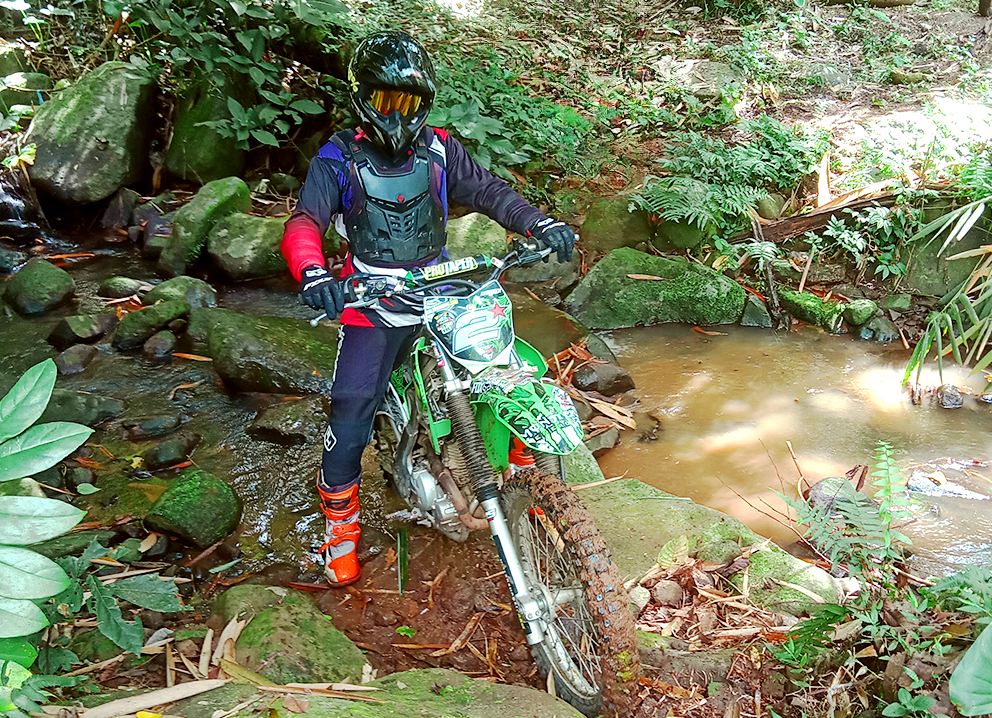 Mount Batukaru dirt bike adventure waterfall track