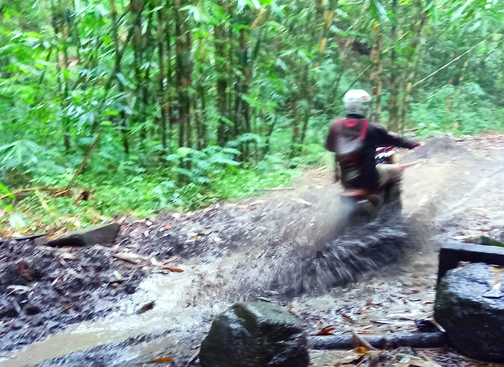 Mount Batukaru dirt bike adventure waterfall track