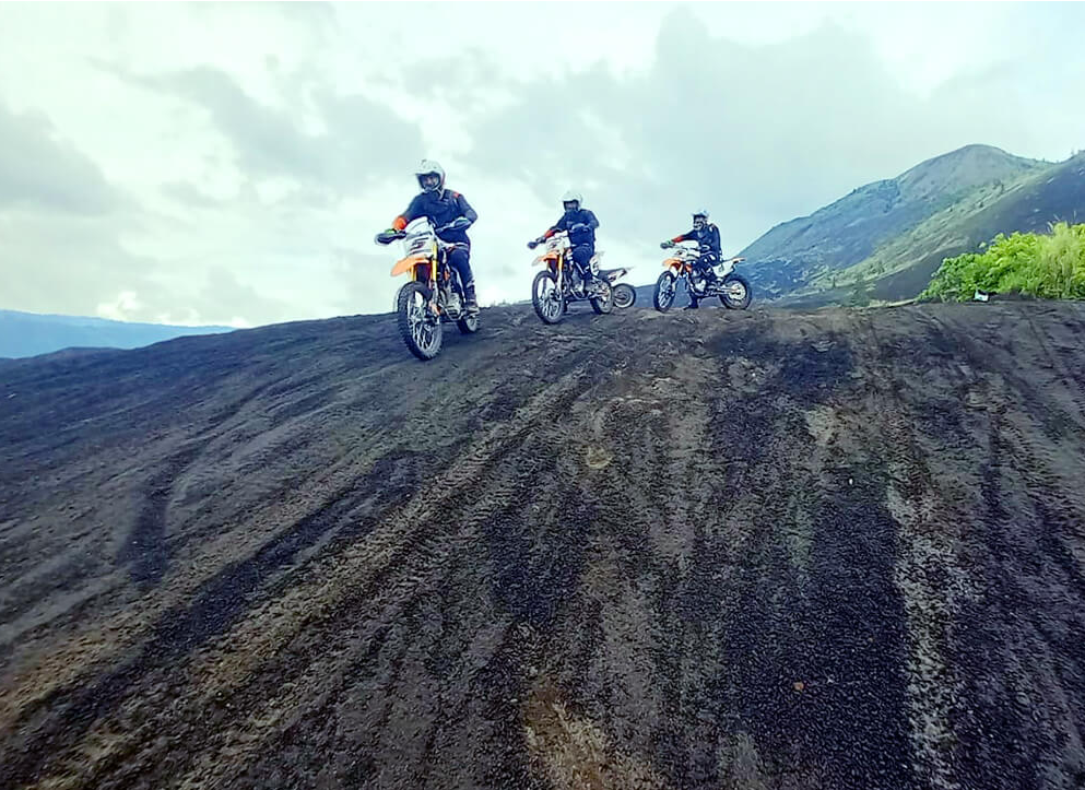 Mount Batur black lava dirt bike price Kintamani trail
