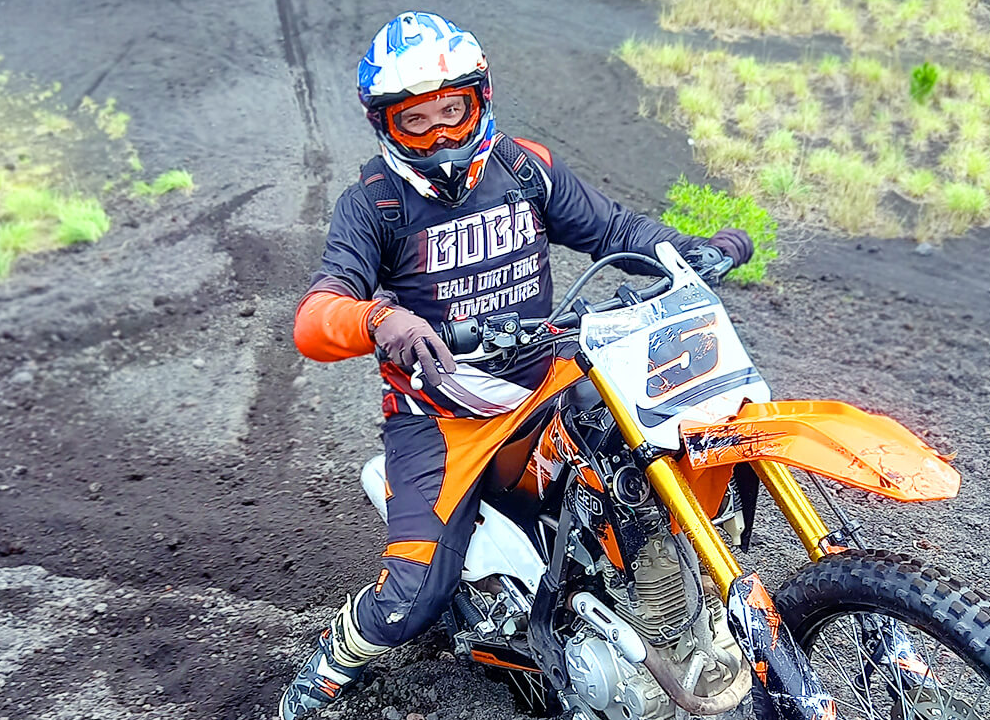 Mount Batur black lava dirt bike price Kintamani trail