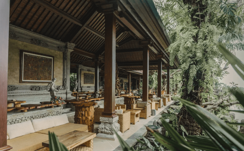 Taman Dedari restaurant menu prices angel statue view 2 Taman Dedari restaurant menu prices angel statue view