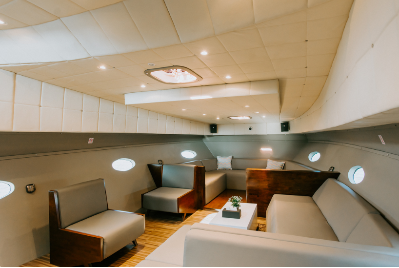 boat charter Bali to Nusa Penida luxury yacht interior