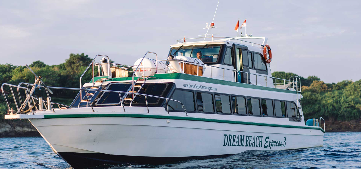 ook Dream Beach Express Sanur to Mushroom Bay - Fast Boat Beach Landing