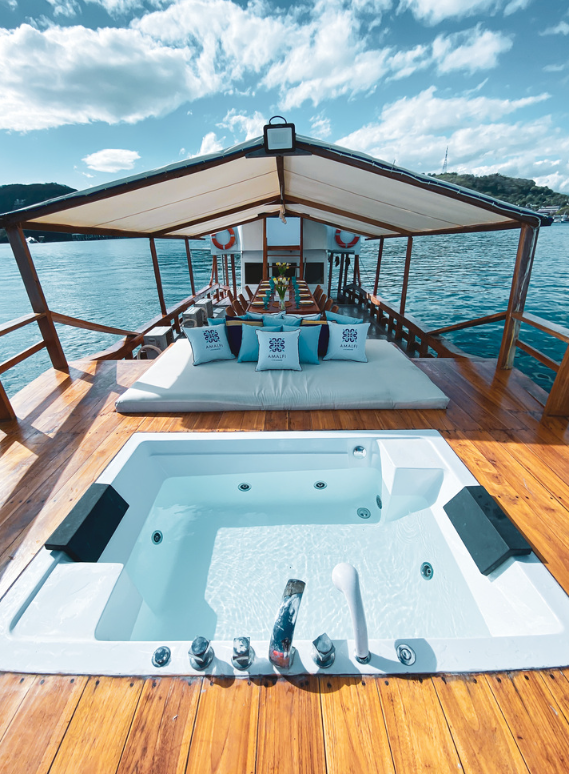 Book Private Trip by Amalfi Luxury Phinisi 2026 Deck Viewa