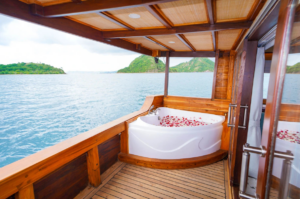 Book Private Trip by Lamain Luxury Phinisi 2026 Paris Cabin Jacuzzi