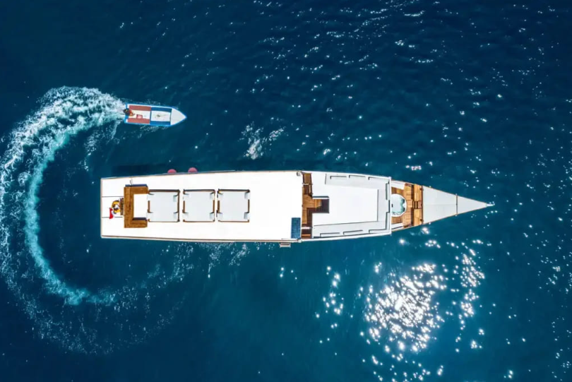 Book Private Trip by Malca Luxury Phinisi 2026 Master Cabin