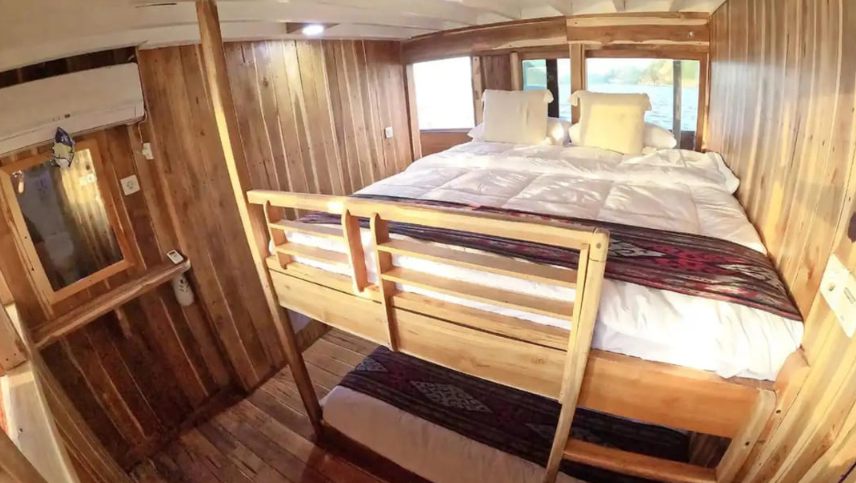 Book Private Trip by Malca Luxury Phinisi 2026 Master Cabin