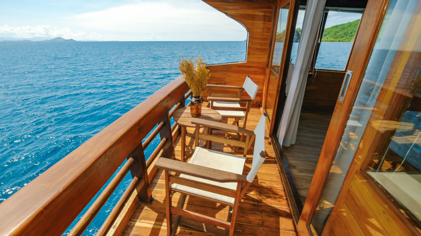 Book Private Trip by Senada Luxury Phinisi 2026 - Cabin with Balcony