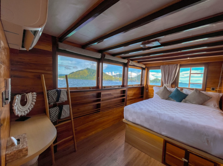 Book Private Trip by Vinca Voyages Luxury Phinisi 2026 - Master Cabin with Balcony