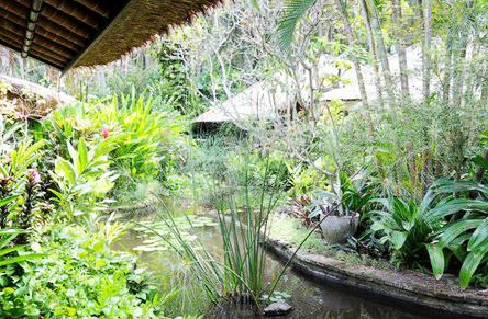 Bungalow over Koi pond view when you Book The Water Garden Hotel Candidasa 4