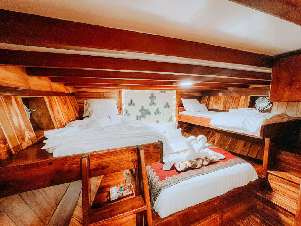 Gandiva Phinisi Private Charter Booking - Luxury Master Cabin View