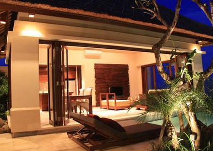 Infinity pool view when you Book The Griya Villas and Spa Amed 8