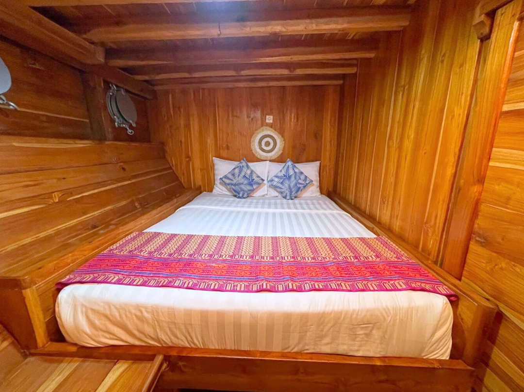 Interior of the Master Cabin on Dream Ocean Luxury Phinisi Private Trip 2026
