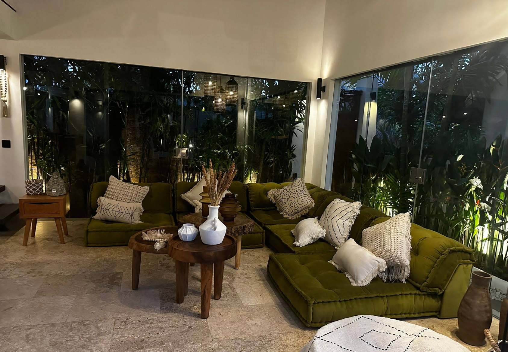 Interior view of the living room when you Book Villa Ruby Bali 2026