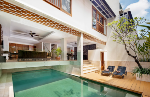 Book Villa Kayu Raja Seminyak 2026 | King's Service & Pool 1 Private pool and rooftop gazebo at Villa Kayu Raja Seminyak 2026 - Book your stay