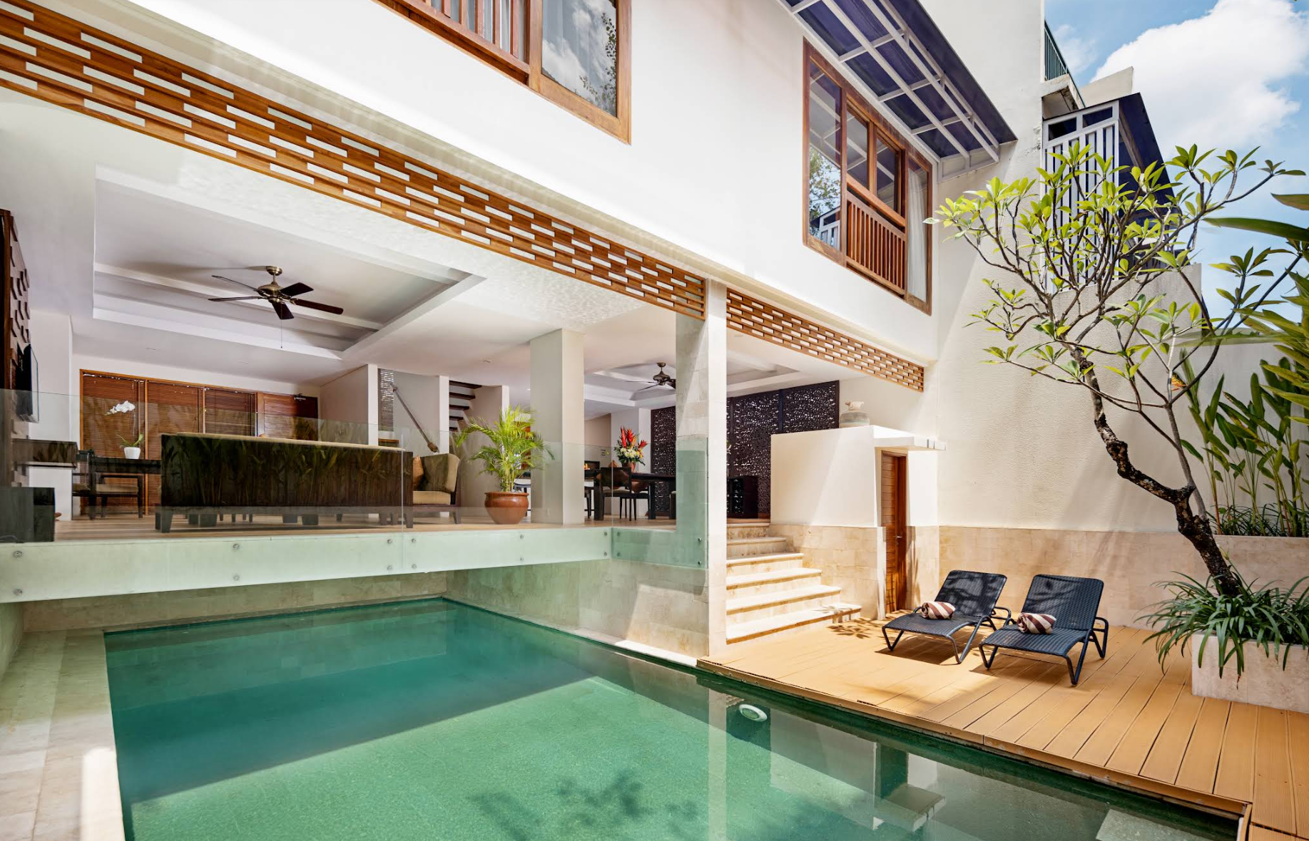 Private pool and rooftop gazebo at Villa Kayu Raja Seminyak 2026 - Book your stay