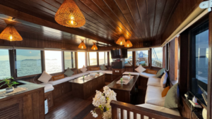 Radea Phinisi luxury charter booking - Master Cabin Balcony