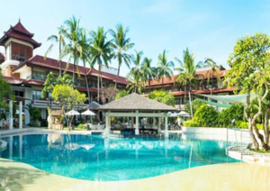 Book Holiday Inn Resort Baruna Bali 2026 | Stunning Beachfront 1 Sunset view from the balcony when you Book Holiday Inn Resort Baruna Bali 2