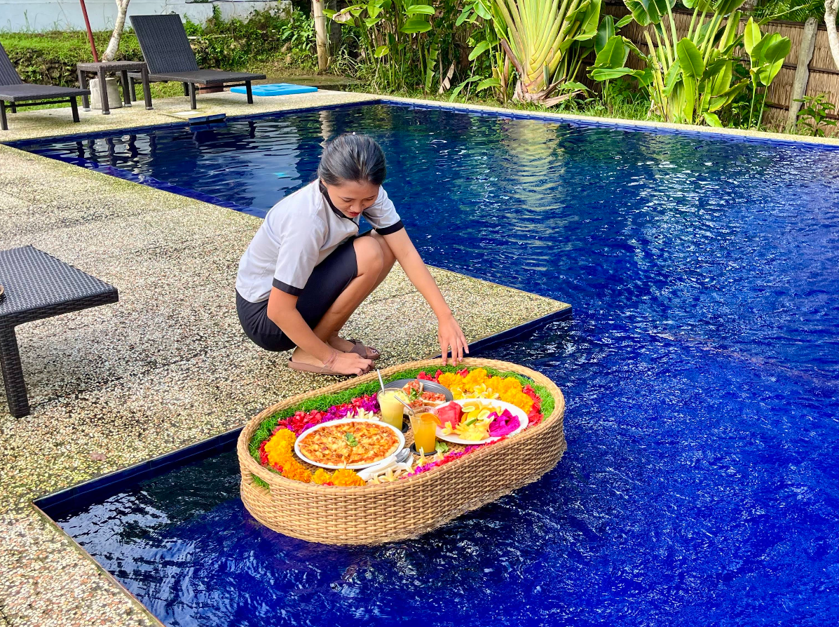 View of West Nusa Penida sunset views from this Sakti eco-resort. 9